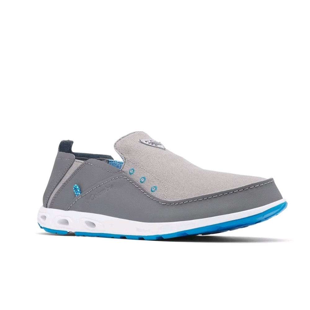 Men's Columbia Size 11 Slip-On Casual Shoe in Light Gray and Blue